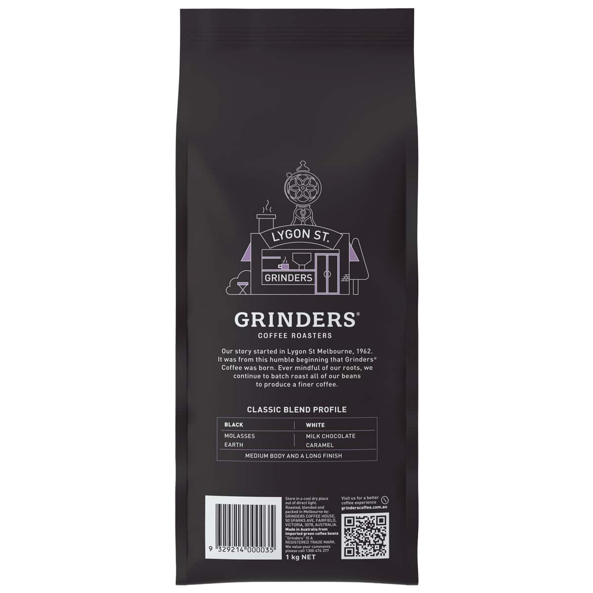 Classic Beans 1kg Caf Blend Grinders Coffee